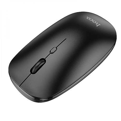 Беспроводная оптическая Мышка Hoco GM15 Art двухрежимная 2.4G/BT v3.0 + v5.0, 800/1200/1600DPI кнопка 4D Черный