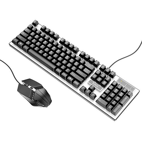 Комплект клавіатура і миша з підсвіткою Combo HOCO Luminous gaming GM18 Black
