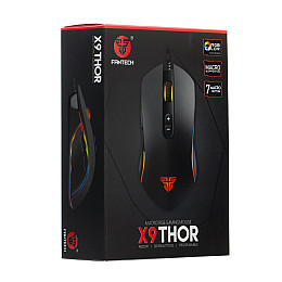 Игровая проводная Мышка Fantech X9 Thor чувствительностью 4800 DPI Led подсветка кабель 1.8m Black