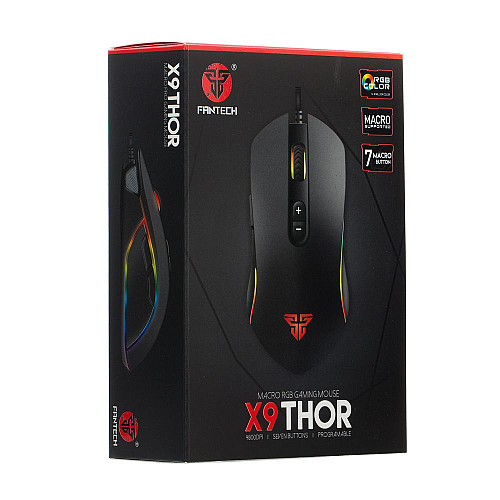 Ігрова провідна Мишка Fantech X9 Thor чутливістю 4800 DPI Led підсвітка кабель 1.8m Чорний