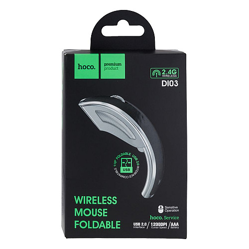 Ігрова бездротова Bluetooth USB Мишка Hoco DI03 підключення 2.4G чутливістю 1200DPI Чорна
