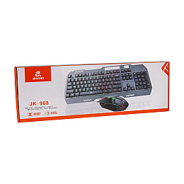 Провідна ігрова клавіатура з мишкою JEQANG JK-968 RGB LED USB 1600DPI Чорна