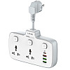 Удлинитель мережевий LDNIO SC2413 Auto-ID 2USB/ 2 Type-C 2.4А QC3.0 / PD20 Вт Білий