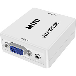 Конвертер видеосигнала с аналогового VGA на цифровой HDMI порт Addap VGA2HDMI-01 (0305)