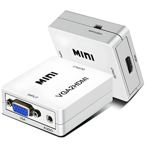 Конвертер видеосигнала с аналогового VGA на цифровой HDMI порт Addap VGA2HDMI-01 (0305)