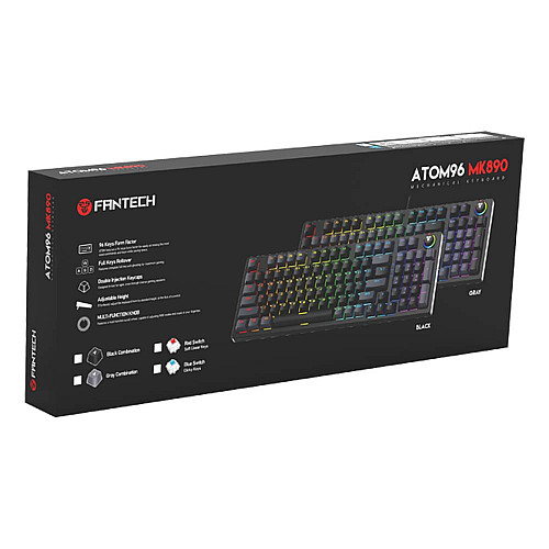 Игровая клавиатура механическая Fantech ATOM96 MK890 Red Switch LED RGB Black/Gray