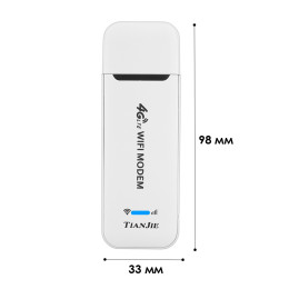 Беспроводной модем TIANJIE UF901-3 4G USB WiFi (12202-68020)