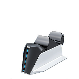 Зарядка для джойстика PS5 BebonCool для PlayStation 5 PS5 DualSense на 2 геймпада с LED подсветкой P5 Белый