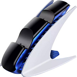 Зарядка для джойстика PS 5 Dobe Док Станция для PlayStation 5 PS 5 DualSense dualsense edge на 2 геймпада Белый