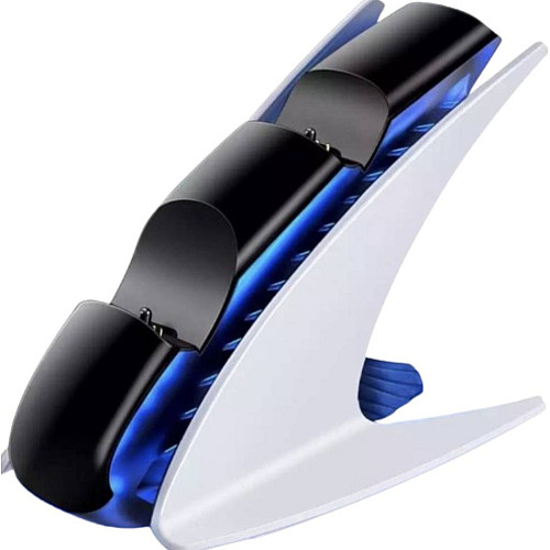 Зарядка для джойстика PS 5 Dobe Док Станция для PlayStation 5 PS 5 DualSense dualsense edge на 2 геймпада Белый