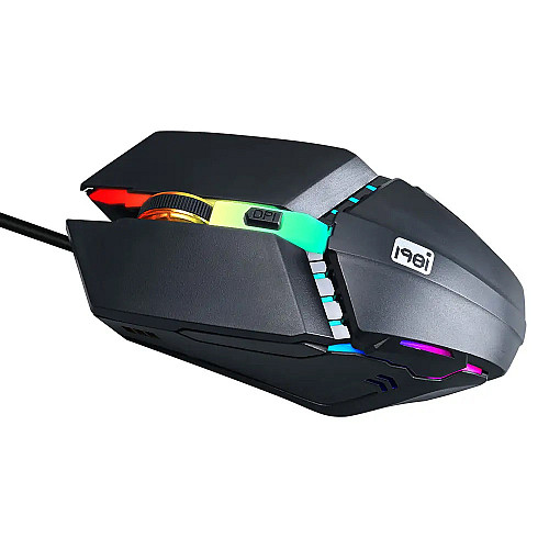 Комплект проводной игровая клавиатура для одной руки и мышь RIAS 198I G506 с подсветкой Black