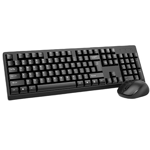 Комплект беспроводной клавиатура с мышью RIAS 198I CMK-326 Black