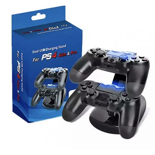 Зарядная док станция держатель для джойстиков PS ps4 Slim Pro с вертикальной двойной подставкой (2090045146)