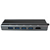 USB-хаб Wondertech WT00586 10 в 1 USB2.0x1 USB3.0x1 USB-C Type-C VGA HDMI 3,5 мм AUX SD TF слот для карт PD USB-C
