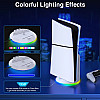 Вертикальний стенд BebonCool для Sony PlayStation PS5 Slim з RGB підсвіткою та 2 USB Hub Білий