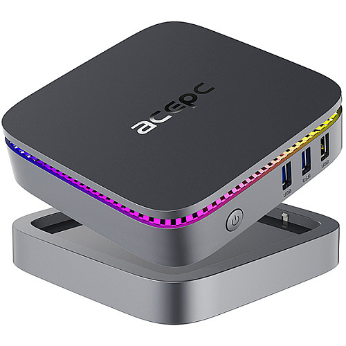 Мини-ПК Acepc Intel N100 CPU PicoBox Pro Win11 Pro 16 Гб DDR4 512 Гб SSD Серый