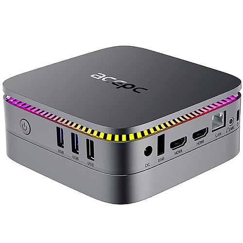 Мини-ПК Acepc Intel N100 CPU PicoBox Pro Win11 Pro 16 Гб DDR4 512 Гб SSD Серый