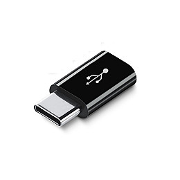 Адаптер Переходник microUSB на Type-C GT Black (43623534525)