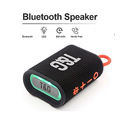 Портативна акумуляторна Bluetooth колонка з RGB підсвіткою T&G TG-396 FM Radio AUX TF-CAR 5W Чорна