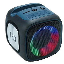 Портативна акумуляторна Bluetooth колонка з RGB підсвіткою та підставкою для телефону T&G TG-359 FM Radio