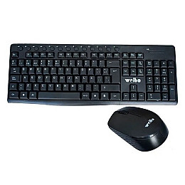 Комплект беспроводной клавиатура с мышью Weibo WB-8012 2.4Ghz Black