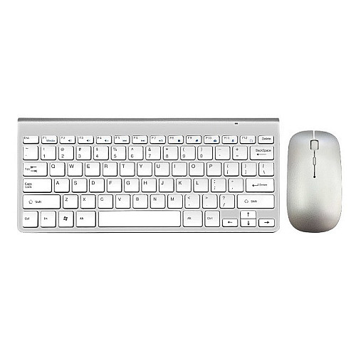 Комплект беспроводной клавиатура с мышью Weibo WB-8066 2.4Ghz White