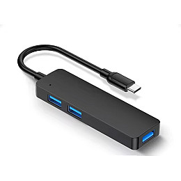 Концентратор TWS Type C 5 IN 1 Multi Splitter Adapter TF SD Black