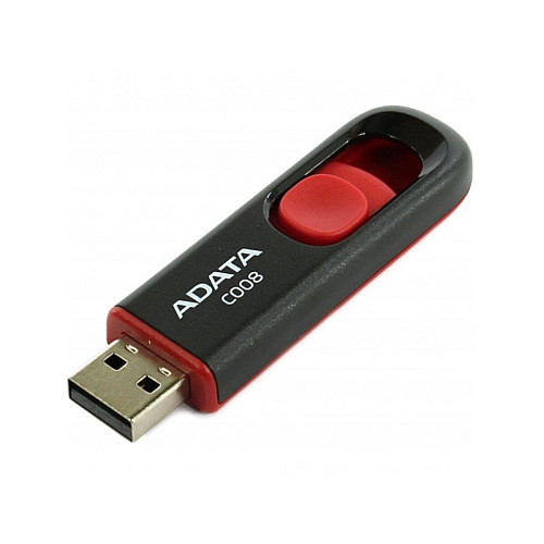 Флеш пам'ять ADATA USB 2.0 C008 16Gb Чорний/Червоний