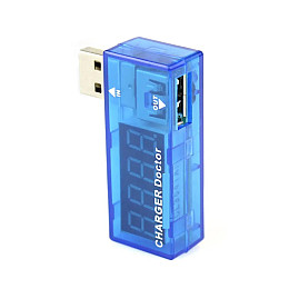 Тестер USB для повербанков вольтметр 4.5-10 Вольт до 3 А емкости аккумулятора (051024)