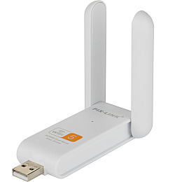 Беспроводной двухдиапазонный сетевой Wi-Fi адаптер Pix-Link Wi-Fi USB LV-UAC03D 2.4/5GHz White (16152-hbr)