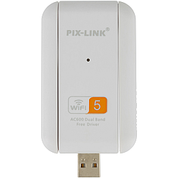 Бездротовий двохдіапазонний мережевий Wi-Fi адаптер Pix-Link Wi-Fi USB LV-UAC03D 2.4/5GHz Білий (16152-hbr)