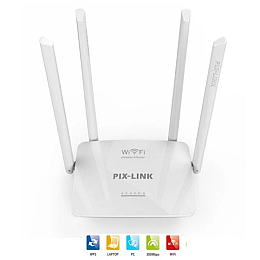 WI-FI роутер 4 антенны маршрутизатор Pix-Link LV-WR08 White (16172-hbr)