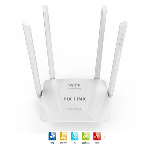 WI-FI роутер 4 антени маршрутизатор Pix-Link LV-WR08 Білий (16172-hbr)
