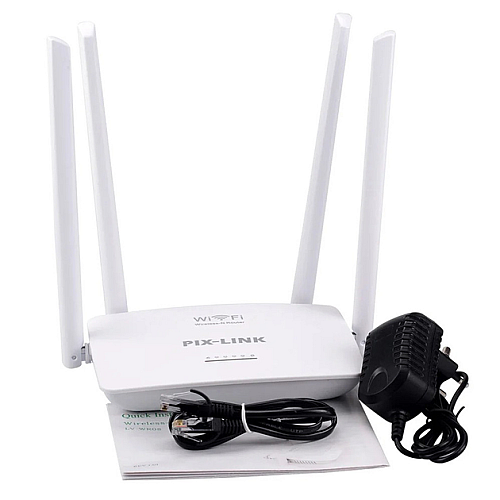 WI-FI роутер 4 антени маршрутизатор Pix-Link LV-WR08 Білий (16172-hbr)