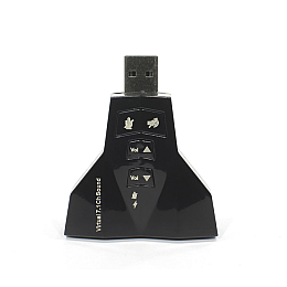 Звуковая карта Atcom 7.1 USB QTS-009 Black (16163-hbr)