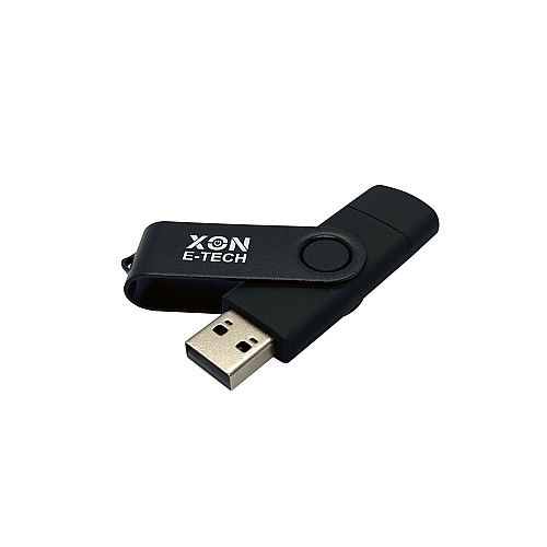 Флеш-накопитель XON FlashDrive DuoConnect 128GB USB 2.0 + USB Type-C Black (FX2DR128PB 7539)