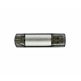 Флеш-накопитель XON FlashDrive DuoConnect 128GB USB 2.0 + USB Type-C Grey (FX2DX128MS 7591)