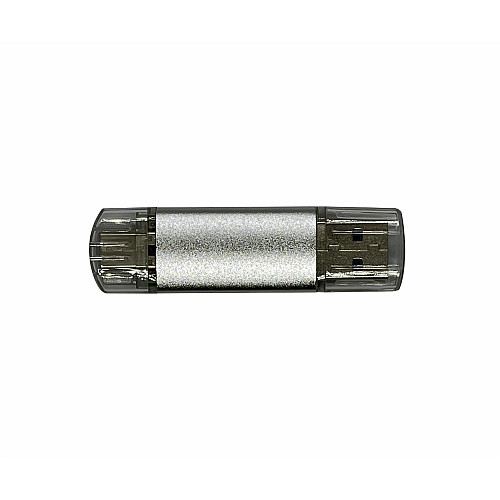 Флеш-накопитель XON FlashDrive DuoConnect 128GB USB 2.0 + USB Type-C Grey (FX2DX128MS 7591)