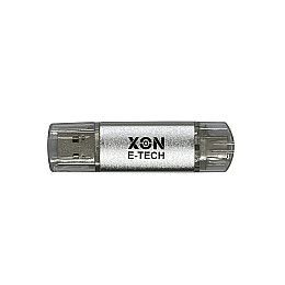Флеш-накопитель XON FlashDrive DuoConnect 128GB USB 3.0 + USB Type-C Grey (FX3DX128MS 7607)