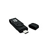 Флеш-накопитель XON FlashDrive MultiConnect 128GB USB 2.0 + USB Type-C + MicroUSB Черный (FX2M128PB 7645)