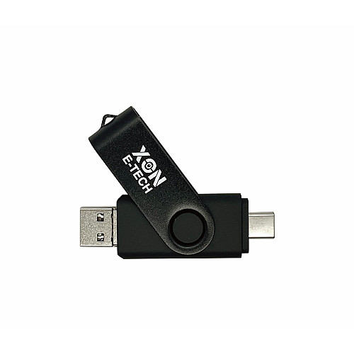 Флеш-накопичувач XON FlashDrive MultiConnect 128GB USB 3.0 + USB Type-C + MicroUSB Чорний (FX3M128PB 7652)