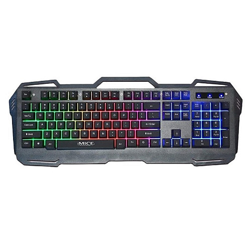 Клавиатура проводная игровая Imice AK-400 с RGB подсветкой USB Black