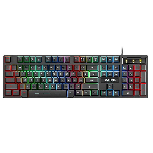 Комплект проводна ігрова клавіатура та миша Imice KM-680 з RGB підсвіткою USB Black