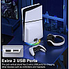 Вертикальный стенд BebonCool для Sony PlayStation Slim с RGB подсветкой и 2 USB Hub Белый
