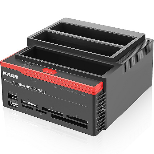 Док-станція для жорстких дисків з картридером Addap WLX-893U(2) SATA 2,5"/3,5"