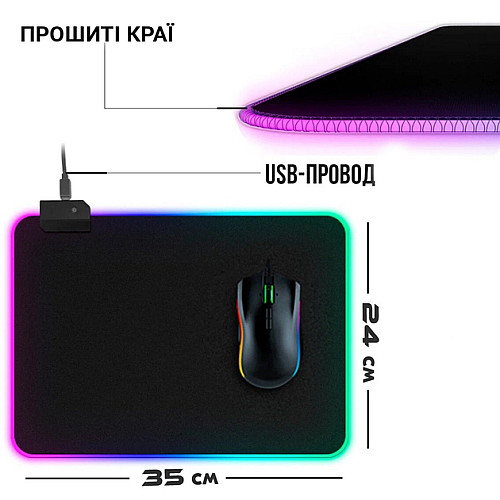 Игровая поверхность с RGB подсветкой FeelTouch Black