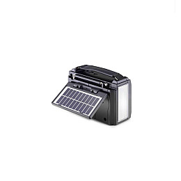 Радиоприемник аккумуляторный с фонариком и солнечной панелью Solar Golon RX-355S Black