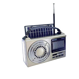 Радиоприемник аккумуляторный с фонариком и солнечной панелью Solar Golon RX-355S