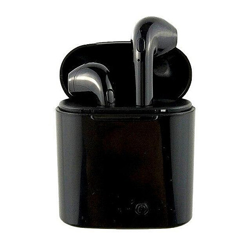 Бездротові Bluetooth навушники i7S TWS з боксом для зарядки Black (au006-hbr)