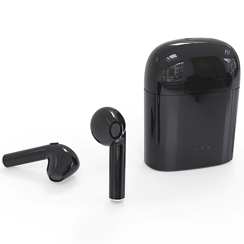 Бездротові Bluetooth навушники i7S TWS з боксом для зарядки Black (au006-hbr)